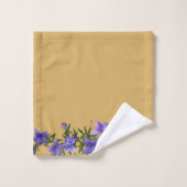 Clematis violet avec feuillage sur Arrière - plan  (Gant de toilette)