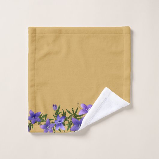 Clematis violet avec feuillage sur Arrière - plan (Gant de toilette)