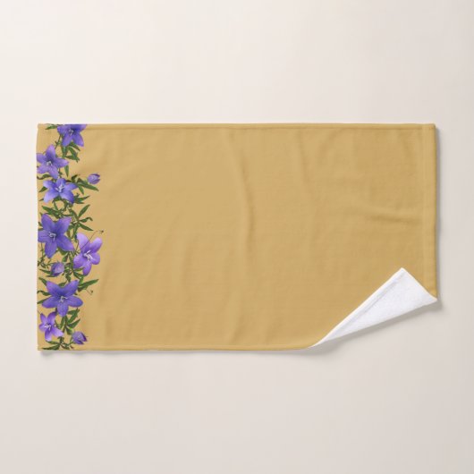 Clematis violet avec feuillage sur Arrière - plan  (Serviette à main)