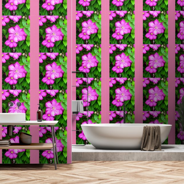 Clematis Wallpaper Behang (Badkamer)