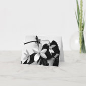 Clématite dans le carte pour notes monochrome (Devant)