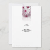 Clématite rose - faire-part de mariage (Dos)