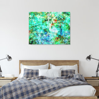Clement blauwe canvasprint op spanraam,Zacht zeebl Canvas Afdruk