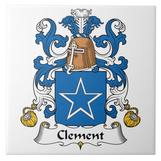 Clement Family Crest Tegeltje (Voorkant)