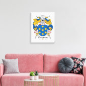 Clemente Family Crest Canvas Afdruk (Insitu (Woonkamer))