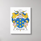 Clemente Family Crest Canvas Afdruk (Voorkant)