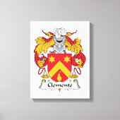 Clemente Family Crest Canvas Afdruk (Voorkant)