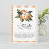 Clementine Baby shower Kaart (Staand voorkant)