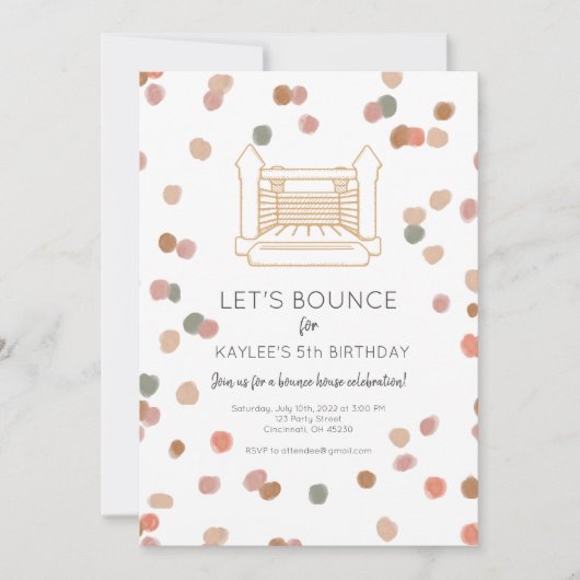 Clementine Bounce Invitation de la fête de la mais (Devant)