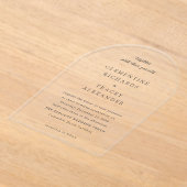 Clementine Elegant Modern Wedding Acryl Uitnodigingen (Laagn)