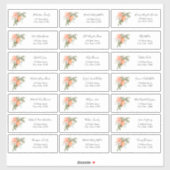 Clementine en Greenery Guest Address Envelope Sticker (Vel)