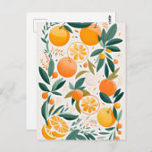 Clementine mandarine briefkaart (Voorkant / Achterkant)