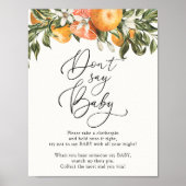 Clementine Oranje en Greenery zeggen geen Baby-spe Poster (Voorkant)