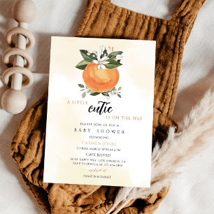 Clementine Sinaasappel Citrus Baby Shower Kaart