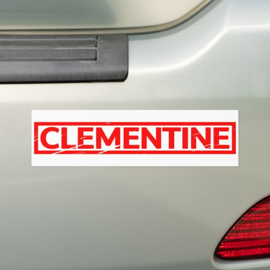 Clementine Stamp Bumpersticker (Op auto)