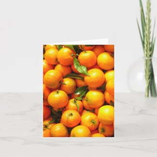 Clementines bij de Markt van het Fruit van Nice Feestdagen Kaart