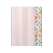 Clementines Cranberries Pine Cones Monogram Notitieblok (Gedraaid)