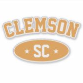 Clemson Vintage Varsity Style Typography Sticker (Devant)