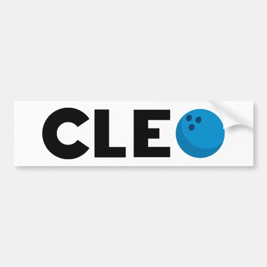 Cleo bowling bumper sticker (Voorkant)