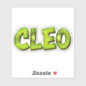 Cleo Name Kiwi Design Autocollants (Feuille)