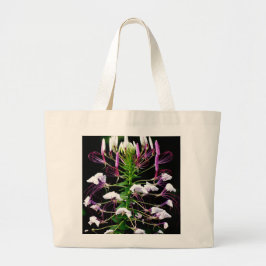 Cleome Hassleriana Spider Flower Paars Floral Grote Tote Bag