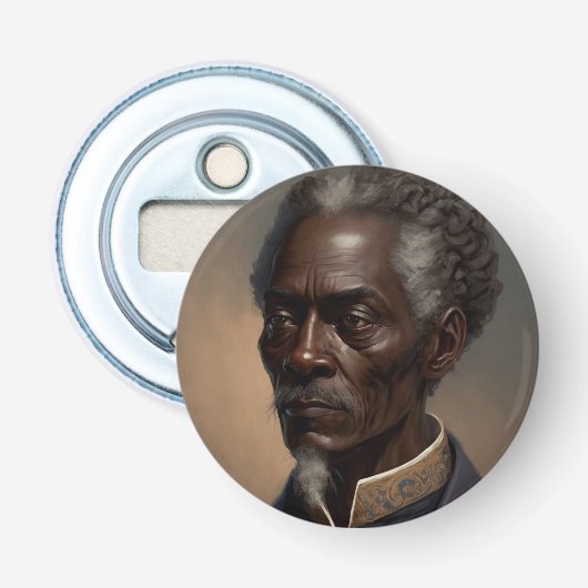 Cleon Porträt Gemälde Button Flesopener (Voorkant)