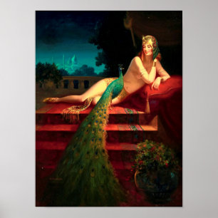 Cleopatra Art Deco Fantasy Art Poster