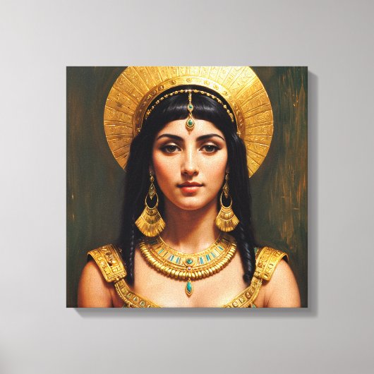 Cleopatra Egyptische farao Queen Art Canvas Afdruk (Voorkant)