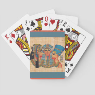 CLEOPATRA Egyptische Koningin Vintage Stijl Kunstw Pokerkaarten