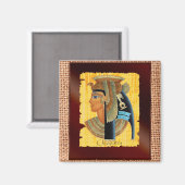 "Cleopatra" Egyptische kunstnetten Magneet (Voorkant / Achterkant)