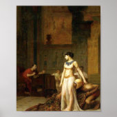 Cleopatra en Caesar door Jean Leon Gerome Poster (Voorkant)