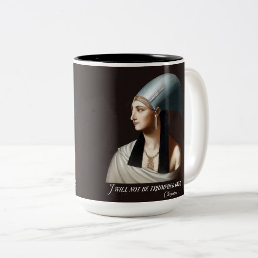 Cleopatra, "Ik zal niet worden overwonnen," Mok (Voorkant rechts)