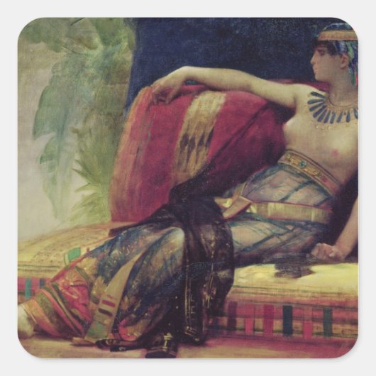 Cleopatra Vierkante Sticker (Voorkant)