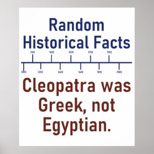 Cleopatra was Grieks - historisch feit Poster