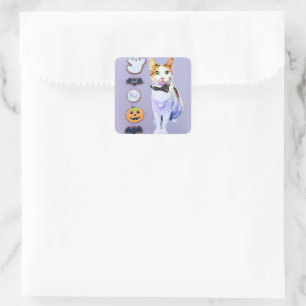 Cleopatra's Halloween Cookies Vierkante Sticker