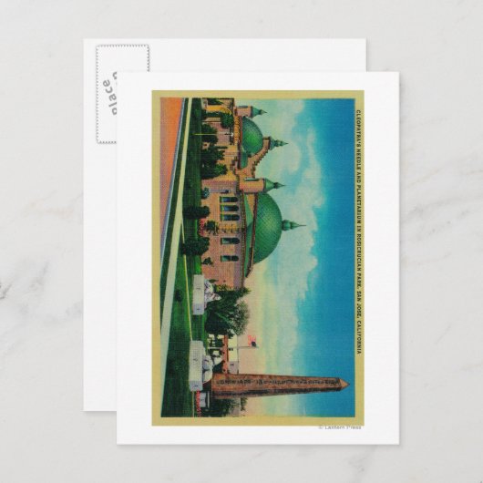 Cleopatra's Naald en Planetarium in Briefkaart (Voorkant / Achterkant)