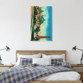 Cleopatra's Naald en Planetarium in Canvas Afdruk (Insitu (Slaapkamer))