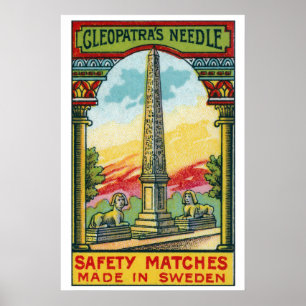 Cleopatra's Naald Matchbox Kunstprint, Zweeds Poster