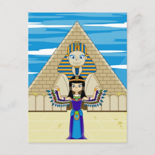 Cléopâtre à la Grande Carte Postale Sphinx (Devant)