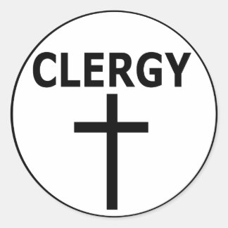 Clergy Emblem voor pastors, dominee's en ministers Ronde Sticker