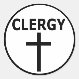 Clergy Emblem voor pastors, dominee's en ministers Ronde Sticker