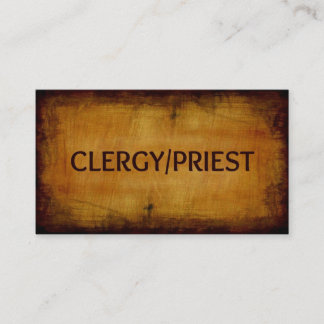 Clergy Priest Wood Grain Visitekaartje