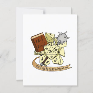Cleric Dice Design Briefkaart