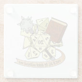 Cleric Dice Design Glazen Onderzetter (Achterkant)