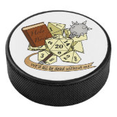 Cleric Dice Design Hockey Puck (3/4)