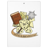 Cleric Dice Design Klembord (Achterkant)