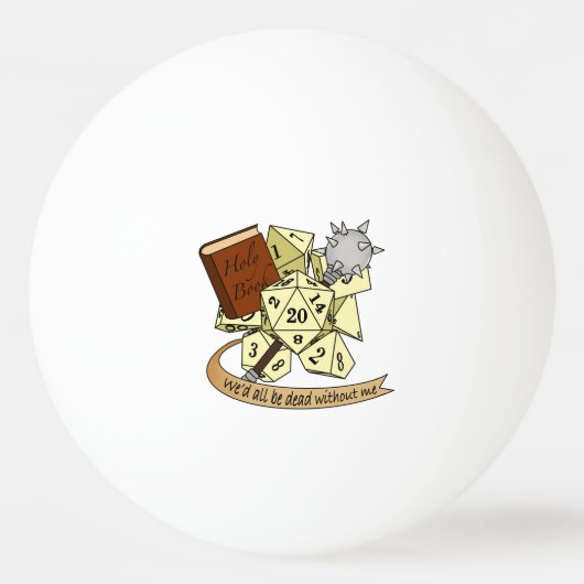 Cleric Dice Design Pingpongballen (Voorkant)