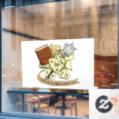 Cleric Dice Design Raamsticker (Cafe Raam)