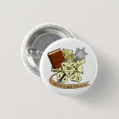 Cleric Dice Design Ronde Button 3,2 Cm (Voorkant /achterkant)