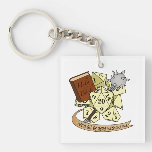 Cleric Dice Design Sleutelhanger (voorkant)